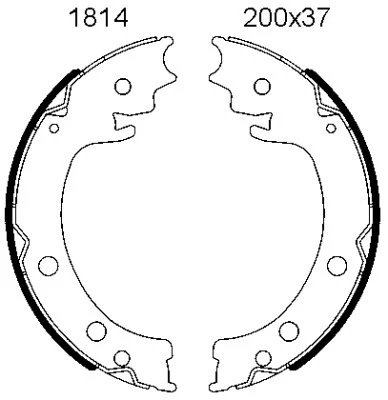 Brake Shoe Set, parking brake (01814)