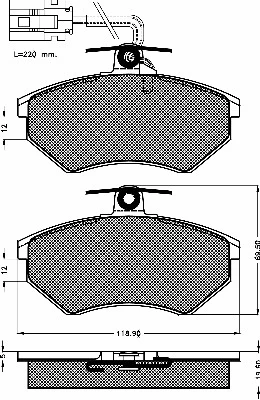 Brake Pad Set, disc brake (10252)