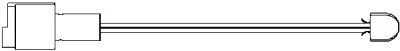Warning Contact, brake pad wear (09002)