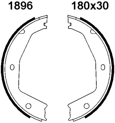 Brake Shoe Set, parking brake (01896)
