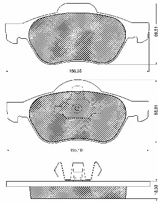 Brake Pad Set, disc brake (10725)