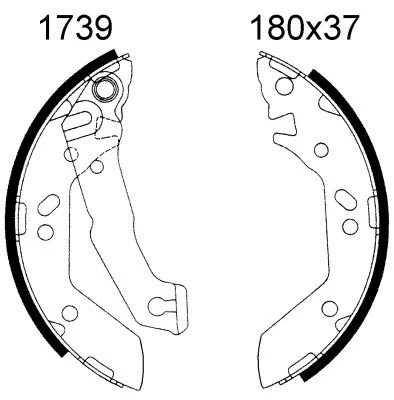 Brake Shoe Set (01739)