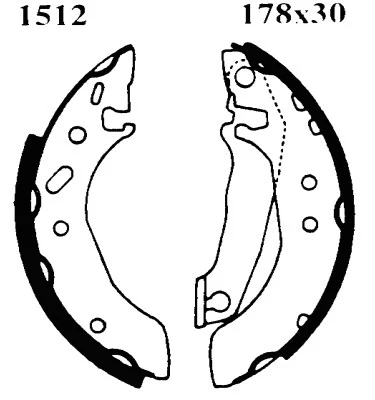 Brake Shoe Set (01512)
