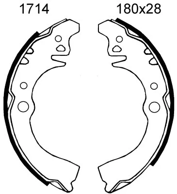 Brake Shoe Set (01714)