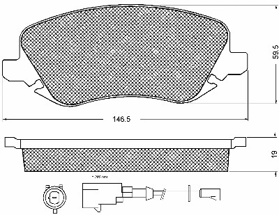 Brake Pad Set, disc brake (10710)