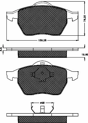 Brake Pad Set, disc brake (10340)