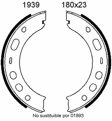 Brake Shoe Set, parking brake (01939)