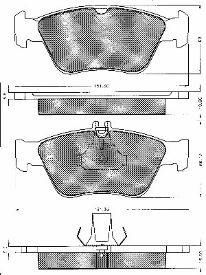 Brake Pad Set, disc brake (10562)