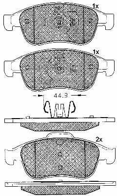 Brake Pad Set, disc brake (10940)