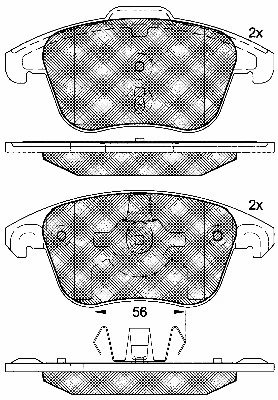 Brake Pad Set, disc brake (10845)