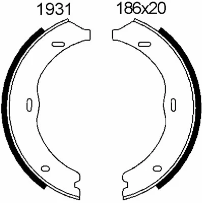 Brake Shoe Set, parking brake (01931)