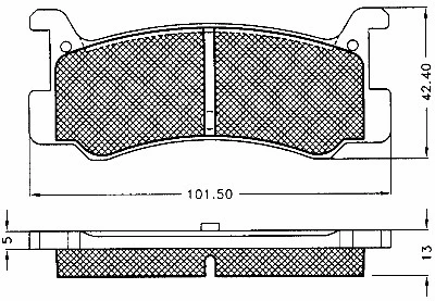 Brake Pad Set, disc brake (10613)