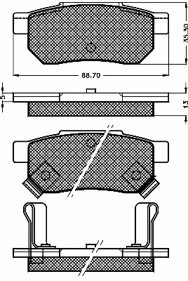Brake Pad Set, disc brake (10471)