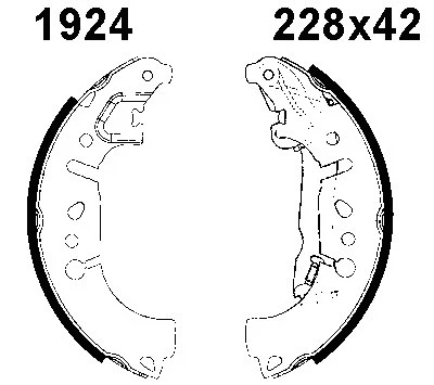Brake Shoe Set (01924)