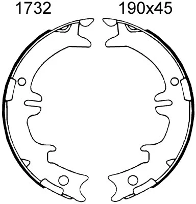 Brake Shoe Set, parking brake (01732)
