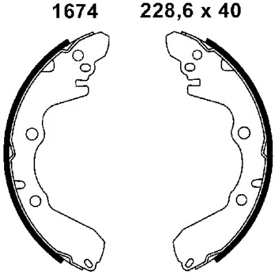 Brake Shoe Set (01674)