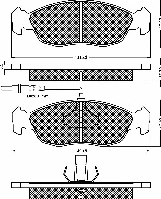 Brake Pad Set, disc brake (10379)