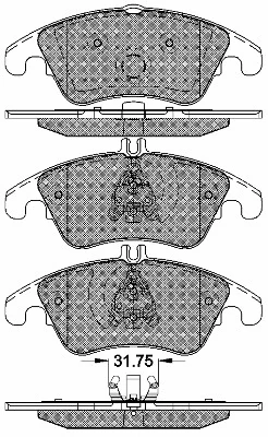 Brake Pad Set, disc brake (20073)