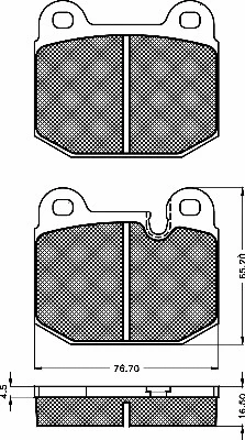 Brake Pad Set, disc brake (10521)