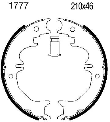 Brake Shoe Set, parking brake (01777)