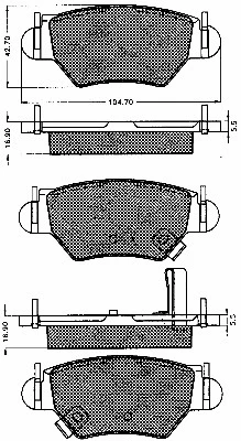 Brake Pad Set, disc brake (10534)