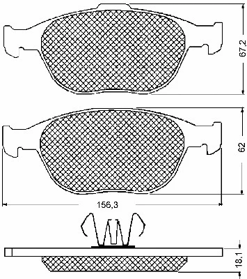 Brake Pad Set, disc brake (10671)