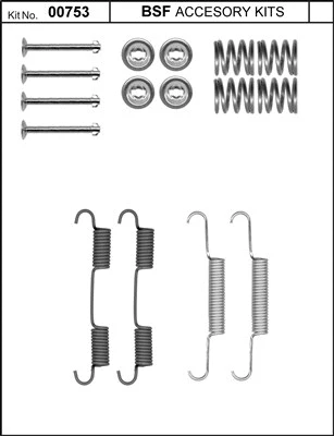 Accessory Kit, parking brake shoes (00753)