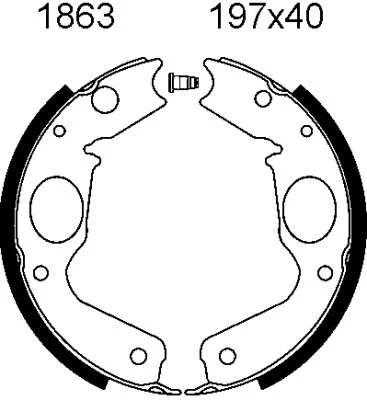 Brake Shoe Set, parking brake (01863)