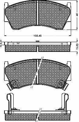 Brake Pad Set, disc brake (10406)