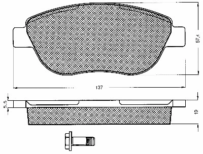 Brake Pad Set, disc brake (10751)
