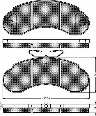 Brake Pad Set, disc brake (10245)