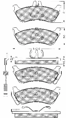Brake Pad Set, disc brake (10807)
