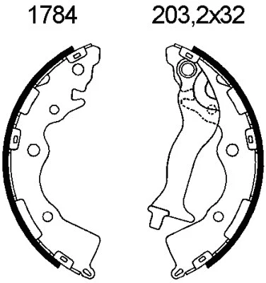 Brake Shoe Set (01784)
