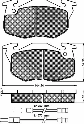 Brake Pad Set, disc brake (10198)