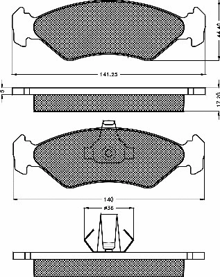 Brake Pad Set, disc brake (10144)