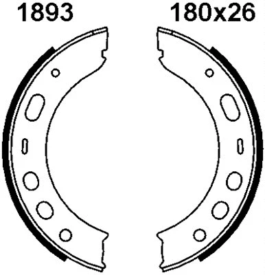 Brake Shoe Set, parking brake (01893)