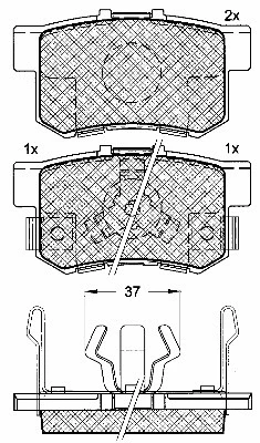 Brake Pad Set, disc brake (10916)