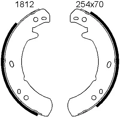 Brake Shoe Set, parking brake (01812)