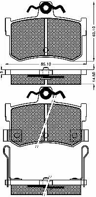 Brake Pad Set, disc brake (10478)