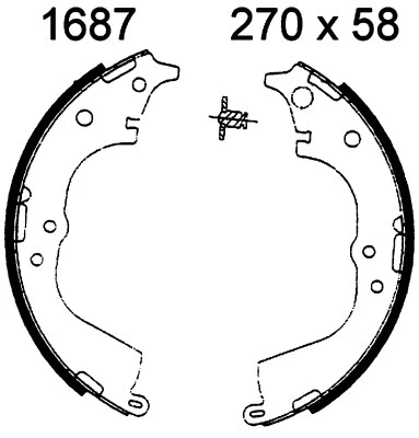 Brake Shoe Set (01687)