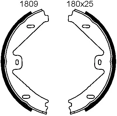 Brake Shoe Set, parking brake (01809)