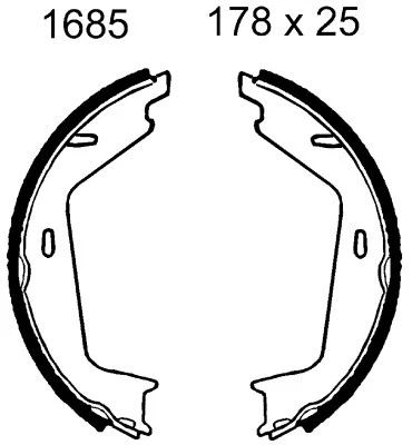 Brake Shoe Set, parking brake (01685)