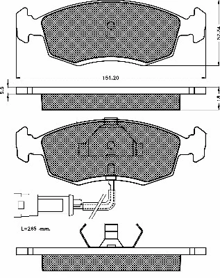 Brake Pad Set, disc brake (10210)