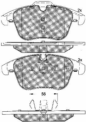 Brake Pad Set, disc brake (10893)