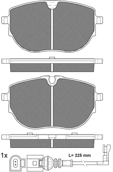 Brake Pad Set, disc brake (20309)
