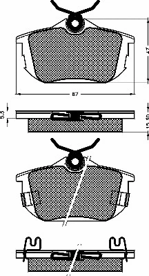 Brake Pad Set, disc brake (10517)