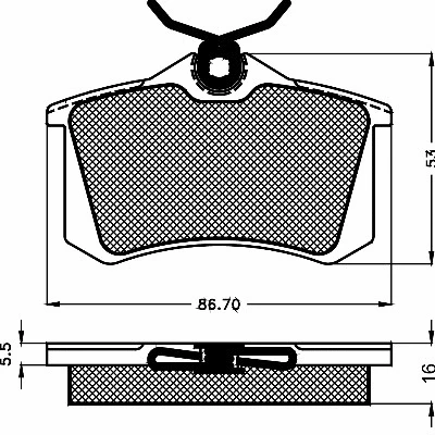 Brake Pad Set, disc brake (10638)