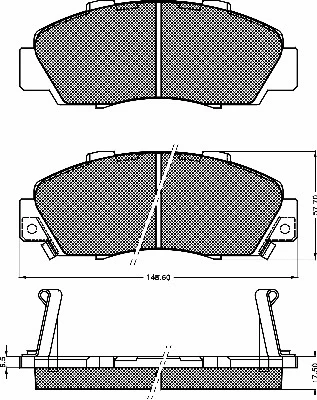 Brake Pad Set, disc brake (10116)