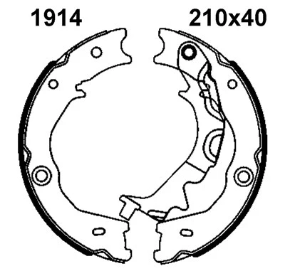 Brake Shoe Set, parking brake (01914)