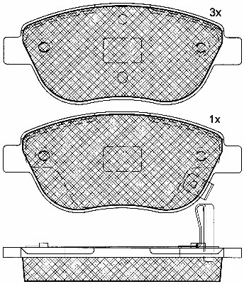 Brake Pad Set, disc brake (10841)